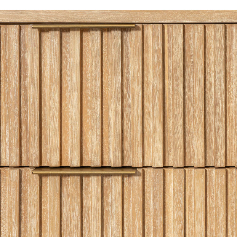 Mikala - Modern Natural Oak Nightstand — view 4
