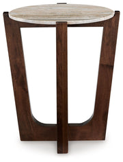 Tanidore - Round End Table - Warm Brown - R&R Furniture Gallery (Fountain Valley, CA)