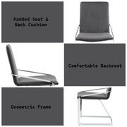 Zlatan - Side Chair (Set of 2) - Gray Velvet & Chrome - R&R Furniture Gallery (Fountain Valley, CA)