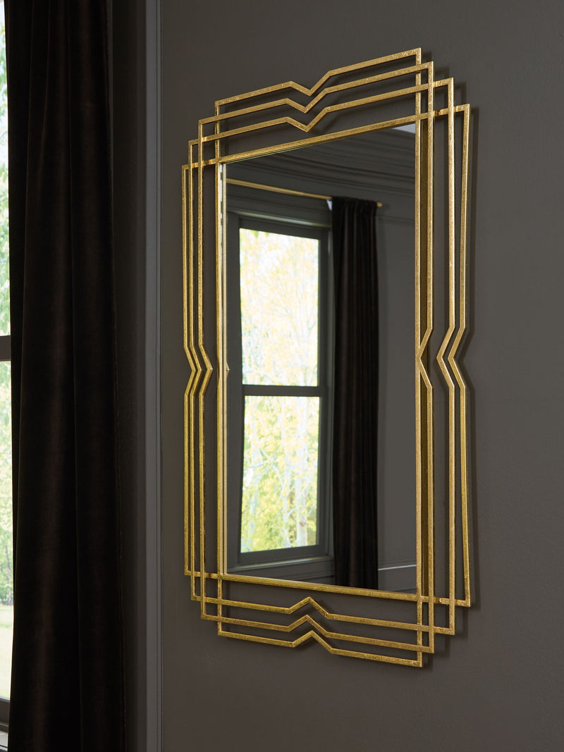 Claybrook - Accent Mirror - Gold Finish - R&R Furniture Gallery (Fountain Valley, CA)