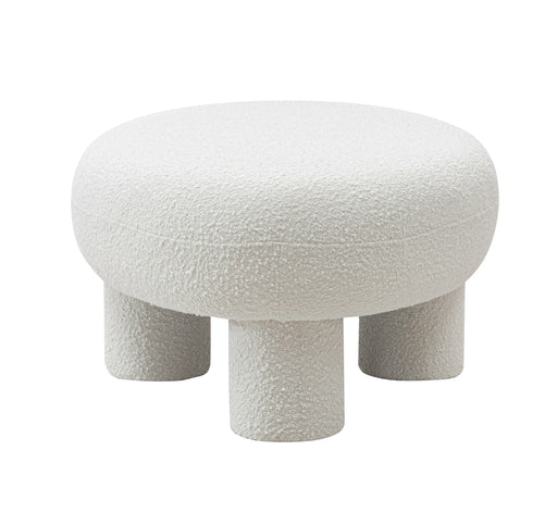 Gaynes - Modern Off-White Fabric Bench — view 2