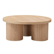 Babson - Modern Natural Oak Round Coffee Table