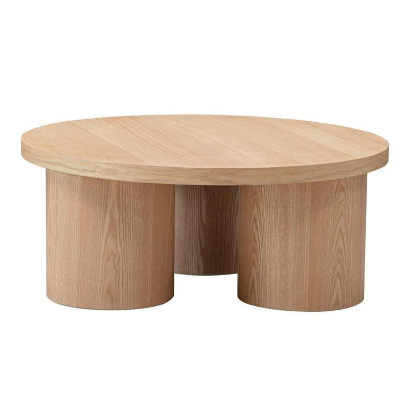 Babson - Modern Natural Oak Round Coffee Table