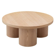 Babson - Modern Natural Oak Round Coffee Table — view 2