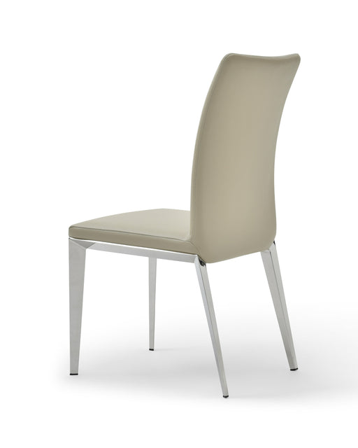 Taryn - Modern Light Grey + Stainless Steel Dining Chair (Set of 2) — view 2