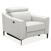 Eden - Modern White Leather Recliner Chair — view 3