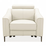Eden - Modern White Leather Recliner Chair — view 5