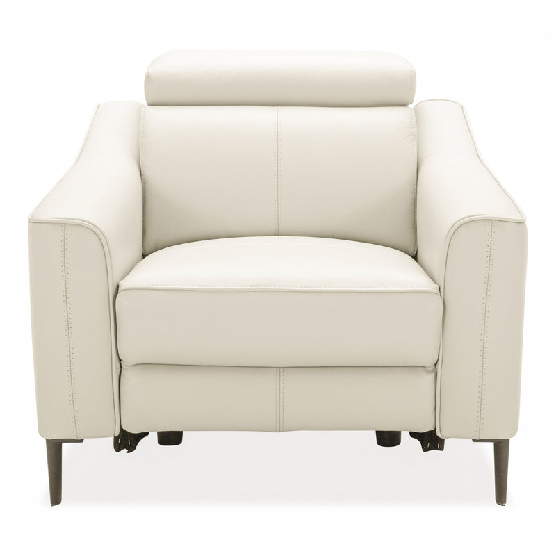 Eden - Modern White Leather Recliner Chair — view 5