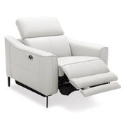 Eden - Modern White Leather Recliner Chair — view 4