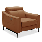 Eden - Modern Camel Leather Recliner Chair — view 3
