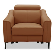 Eden - Modern Camel Leather Recliner Chair — view 2