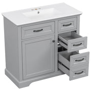 36" Bathroom Vanity With Sink, 2 Tip-Out Drawers, Soft Close Hinges - R&R Furniture Gallery (Fountain Valley, CA)