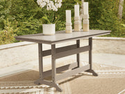 Seacliff Beach - Rectangular Counter Height Dining Table With Umbrella Option - Medium Brown - R&R Furniture Gallery (Fountain Valley, CA)
