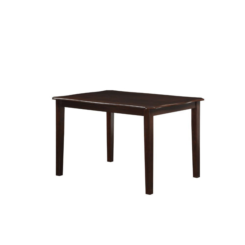 Ingeborg - 5 Piece Dining Set - Black Synthetic Leather & Espresso - R&R Furniture Gallery (Fountain Valley, CA)