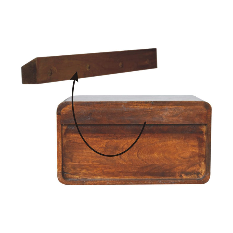 Curve Upper Slot Floating Nightstand - R&R Furniture Gallery (Fountain Valley, CA)