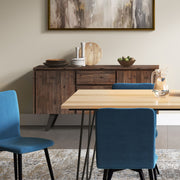Lowry - Large 4 Door Sideboard Buffet - Distressed Charcoal Brown - R&R Furniture Gallery (Fountain Valley, CA)