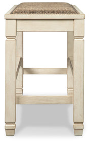 Bolanburg - DBL Counter UPH Bench  - Beige - R&R Furniture Gallery (Fountain Valley, CA)