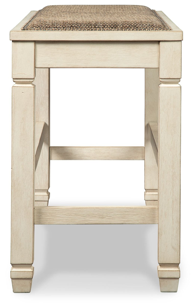 Bolanburg - DBL Counter UPH Bench  - Beige - R&R Furniture Gallery (Fountain Valley, CA)