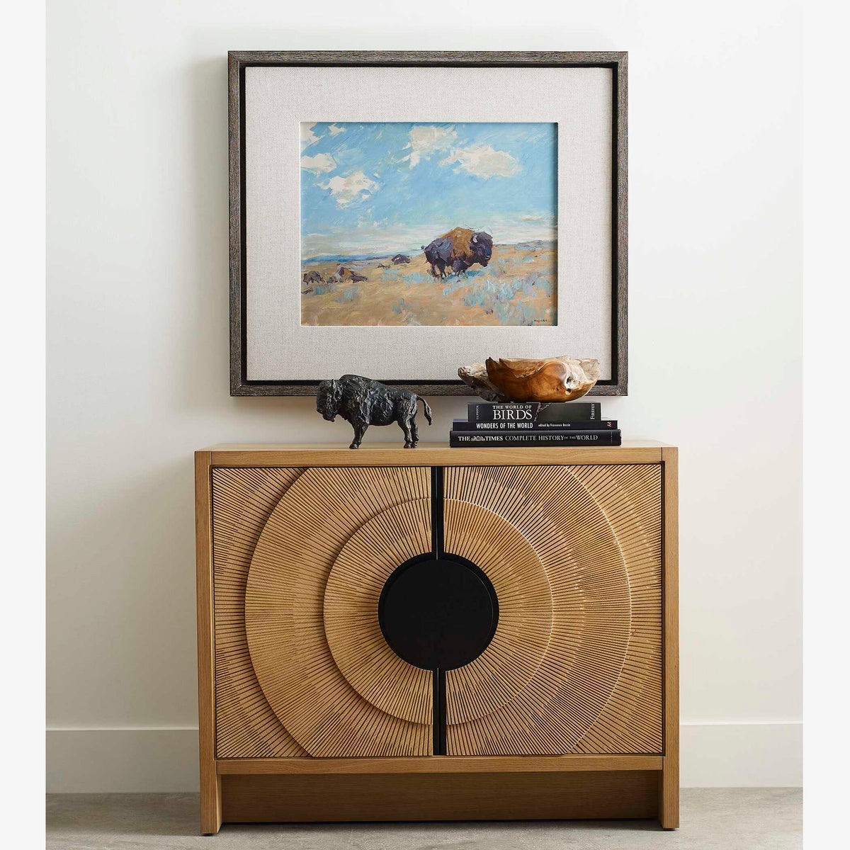 On Target - 2 Door Cabinet - Bronze / Woodtone