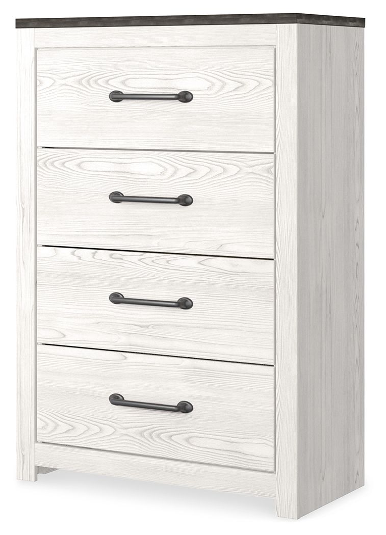 Gerridan - Four Drawer Chest - White / Gray - R&R Furniture Gallery (Fountain Valley, CA)