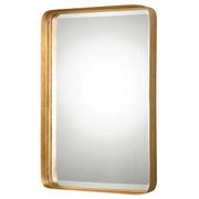 Antique gold wall mirror by Uttermost, featuring a sleek, rectangular frame with a polished finish for elegant wall decor.