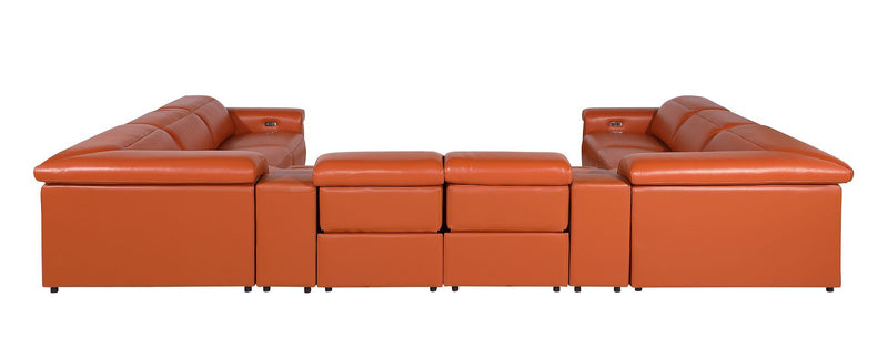 1126 - 10-Piece U-Shaped Sectional Sofa In With 4 Power Recliners & Power Headrests