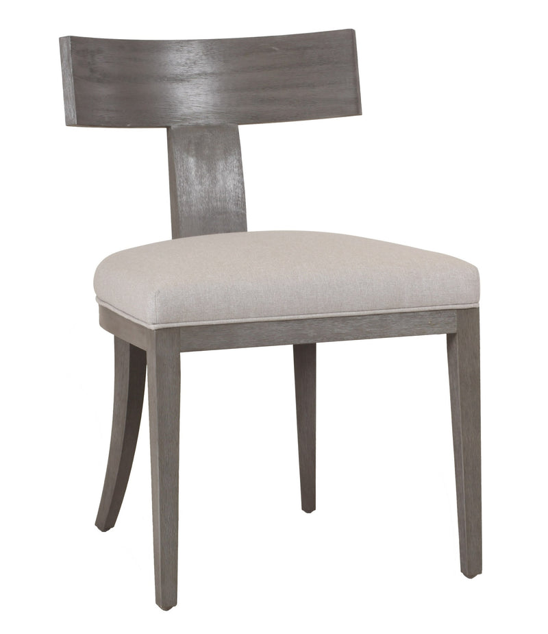 Fabien - Mid-Century Modern Beige Linen + Grey Wash Dining Chair (Set of 2) — view 5