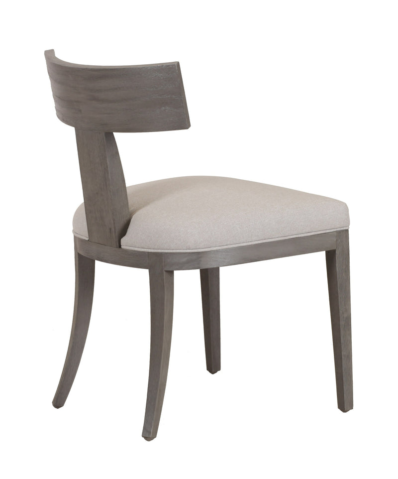 Fabien - Mid-Century Modern Beige Linen + Grey Wash Dining Chair (Set of 2) — view 2