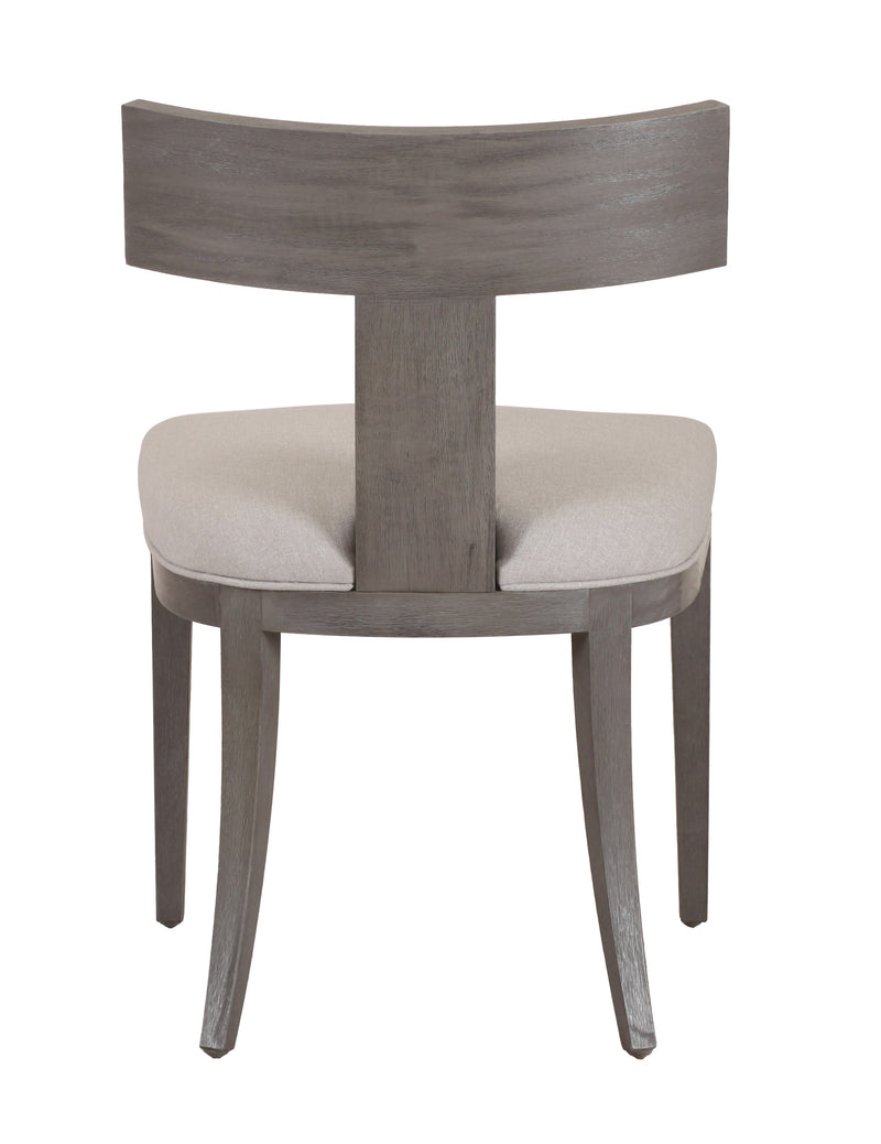 Fabien - Mid-Century Modern Beige Linen + Grey Wash Dining Chair (Set of 2) — view 3