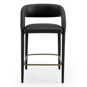 Faerron - Modern Black Leatherette Counter Chair