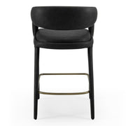 Faerron - Modern Black Leatherette Counter Chair — view 3