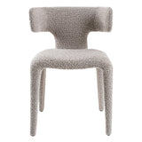 Saehee - Modern Light Grey Fabric Dining Chair