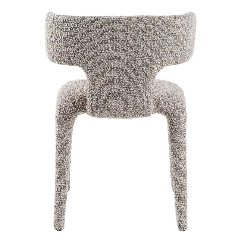 Saehee - Modern Light Grey Fabric Dining Chair — view 2