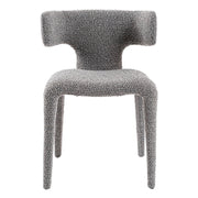 Saehee - Modern Grey Fabric Dining Chair — view 2