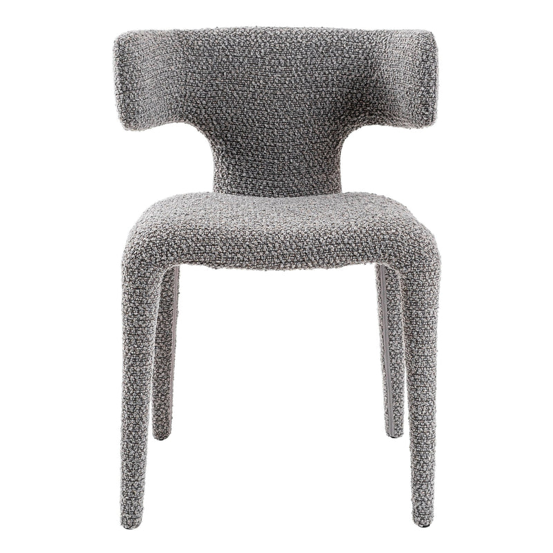 Saehee - Modern Grey Fabric Dining Chair — view 2