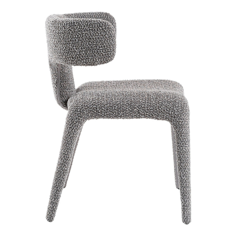 Saehee - Modern Grey Fabric Dining Chair — view 3