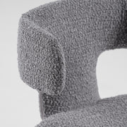 Saehee - Modern Grey Fabric Dining Chair — view 5