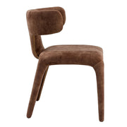 Saehee - Modern Camel Velvet Fabric Dining Chair — view 3