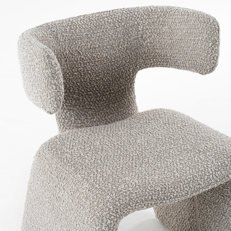 Bergman - Modern Off-White Fabric Dining Chair — view 5