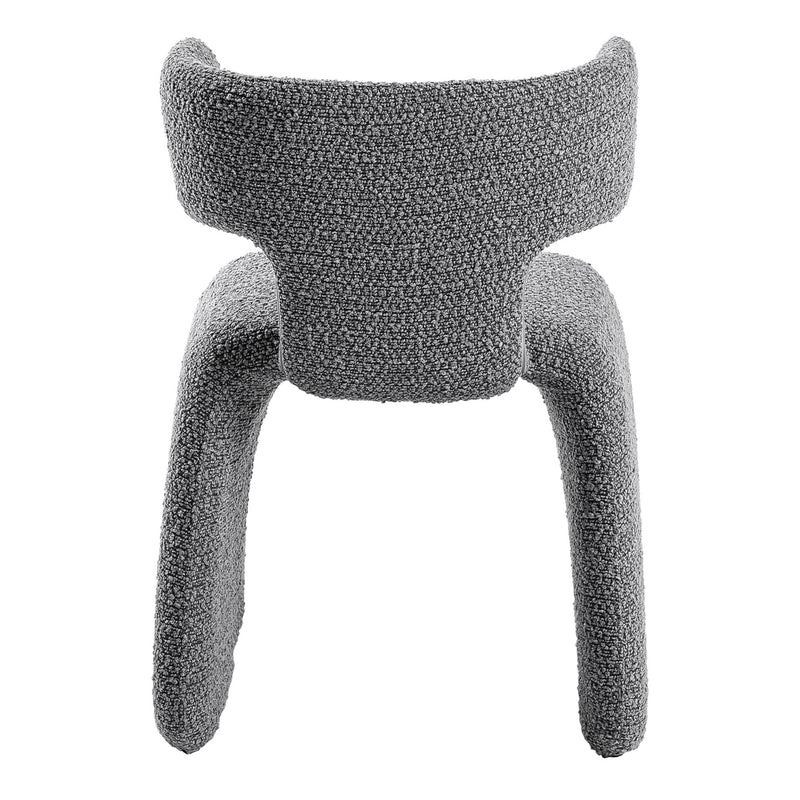 Bergman - Modern Light Grey Fabric Dining Chair — view 3
