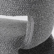 Bergman - Modern Light Grey Fabric Dining Chair — view 4