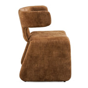 Bergman - Modern Camel Velvet Dining Chair — view 5