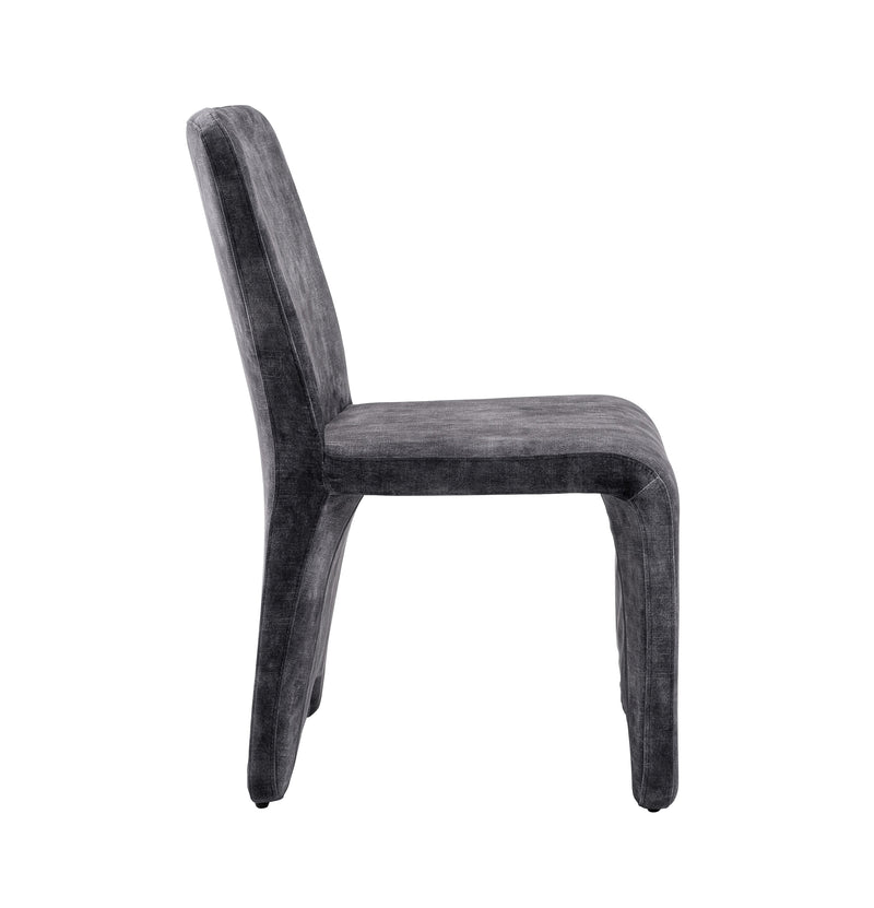 Ditka - Modern Grey Velvet Dining Chair (Set of 2) — view 4