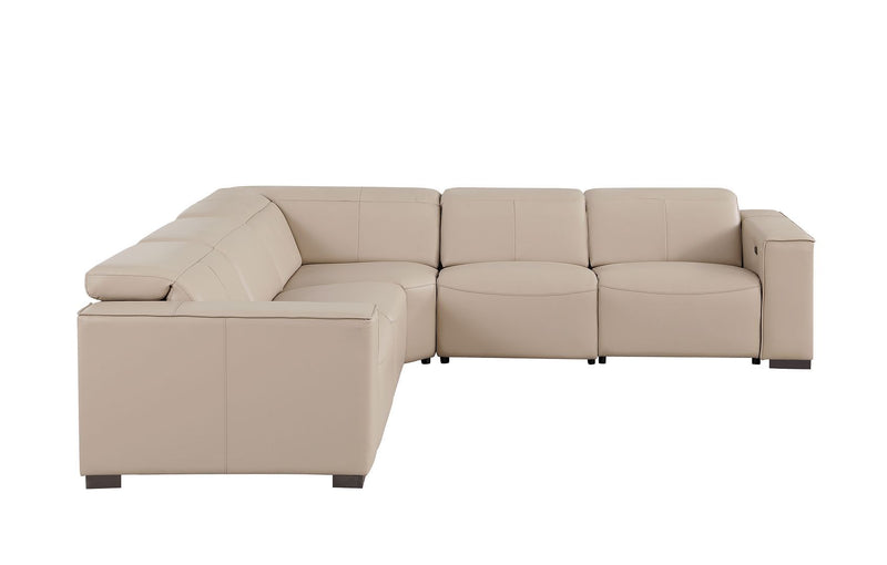 1208 - Leather Reclining Set (Sofa & Loveseat With 4 Power Recliners)