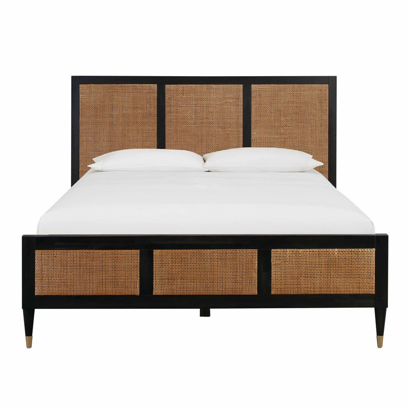 TOV Furniture Sierra panel bed with a modern design, featuring a sleek headboard and sturdy frame for contemporary bedroom decor.