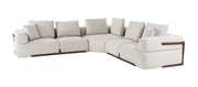 Simone - Modern Off-White Fabric Sectional Sofa — view 2