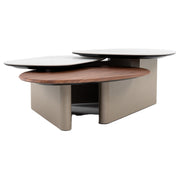 Robson - Modern Ceramic + Walnut Coffee Table — view 3