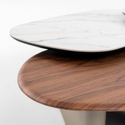 Robson - Modern Ceramic + Walnut Coffee Table — view 4