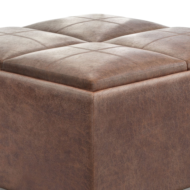 Avalon - Square Coffee Table, Storage Ottoman - R&R Furniture Gallery (Fountain Valley, CA)