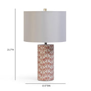 Lassy - Ribbon Capiz Shell Table Lamp - Pink - R&R Furniture Gallery (Fountain Valley, CA)